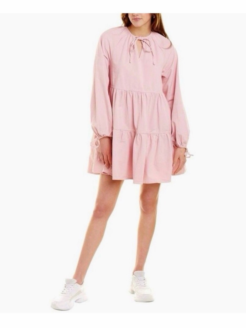 En Saison Soft Pink Peasant Blouse